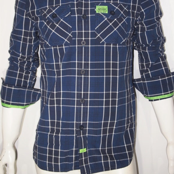 Superdry men's plaid long sleeve - Picture 6 of 8